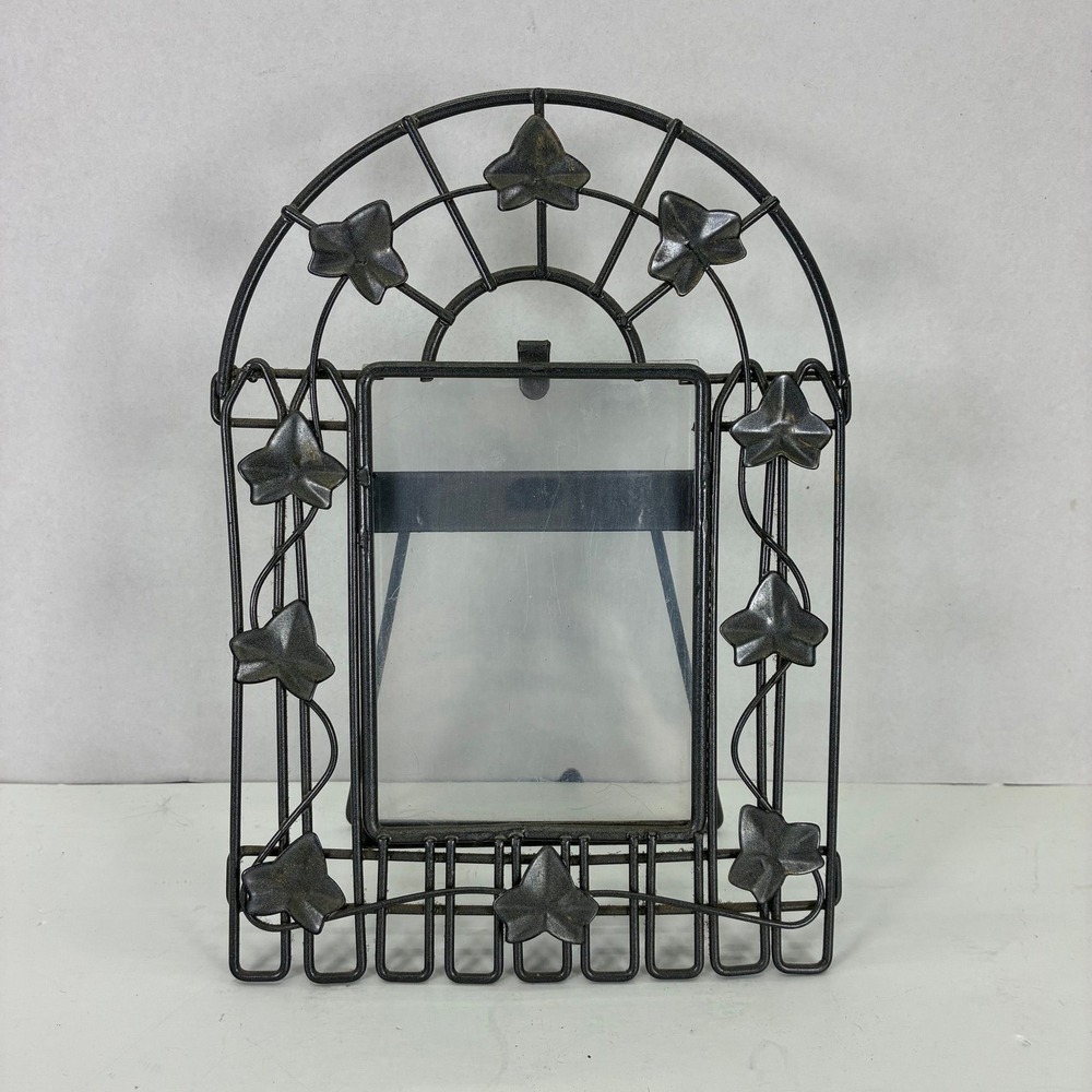 Metal Fence Picture Frame 3.5" x 5" Rounded Top